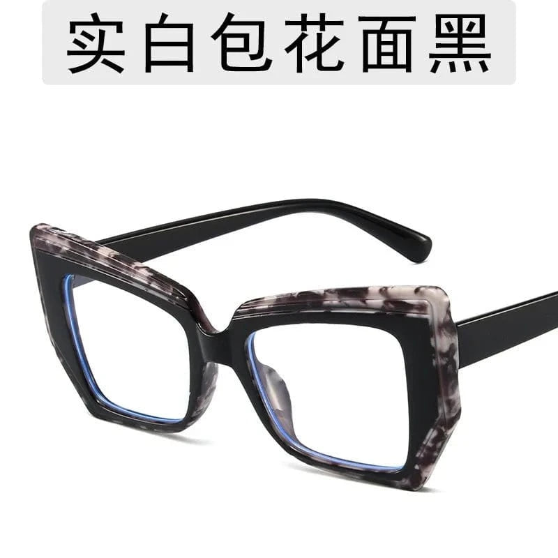 2024 New Arrival High Quality Woman Eyeglasses Frame Cat Eye Square Blue Light Blocking Eyewear Spectacle Frame Cat Eye Lens