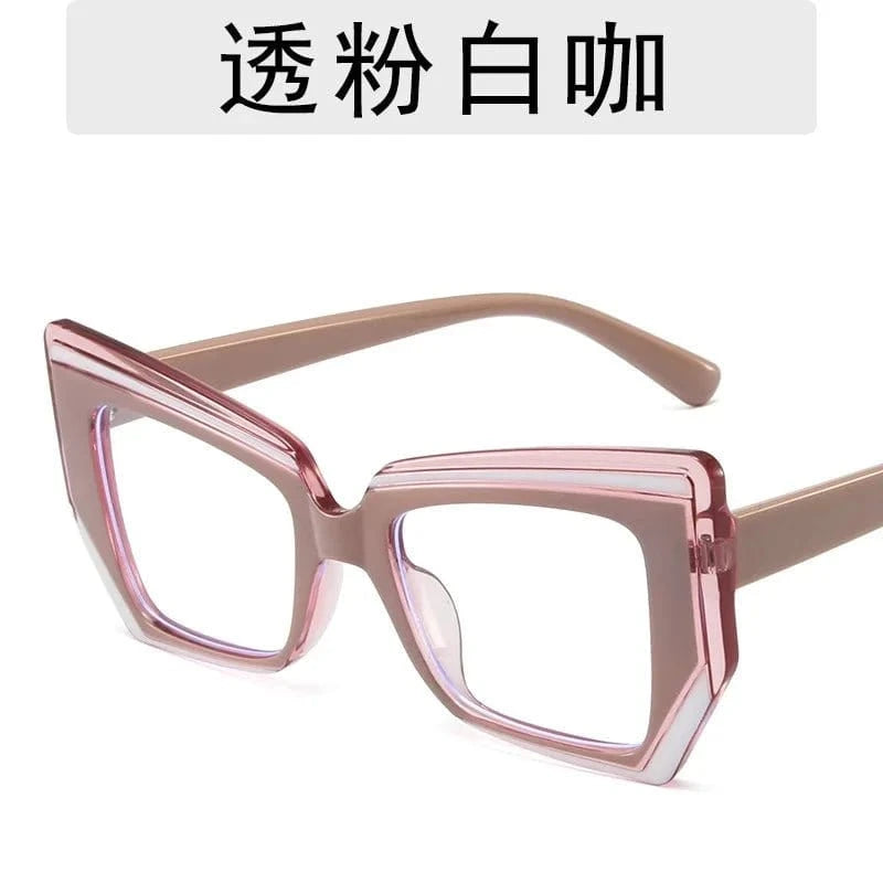 2024 New Arrival High Quality Woman Eyeglasses Frame Cat Eye Square Blue Light Blocking Eyewear Spectacle Frame Cat Eye Lens