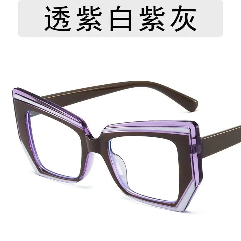 2024 New Arrival High Quality Woman Eyeglasses Frame Cat Eye Square Blue Light Blocking Eyewear Spectacle Frame Cat Eye Lens