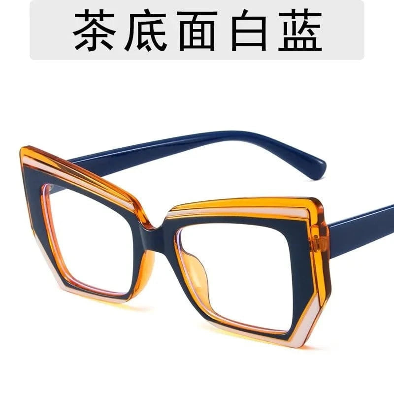 2024 New Arrival High Quality Woman Eyeglasses Frame Cat Eye Square Blue Light Blocking Eyewear Spectacle Frame Cat Eye Lens