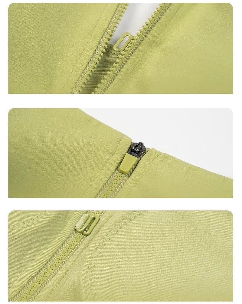 2024 New Arrival High Quality Women Sexy Double Shoulder Straps Top High Impact Fitness Yoga Gym Sport Bra With Front Zipper