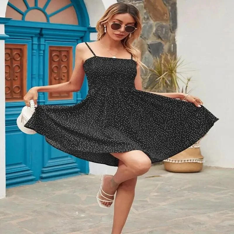 2024 New Arrival  Ladies Casual Beach Women Clothing Sleeveless Sling Suspender White Summer Dress Bohemian dress