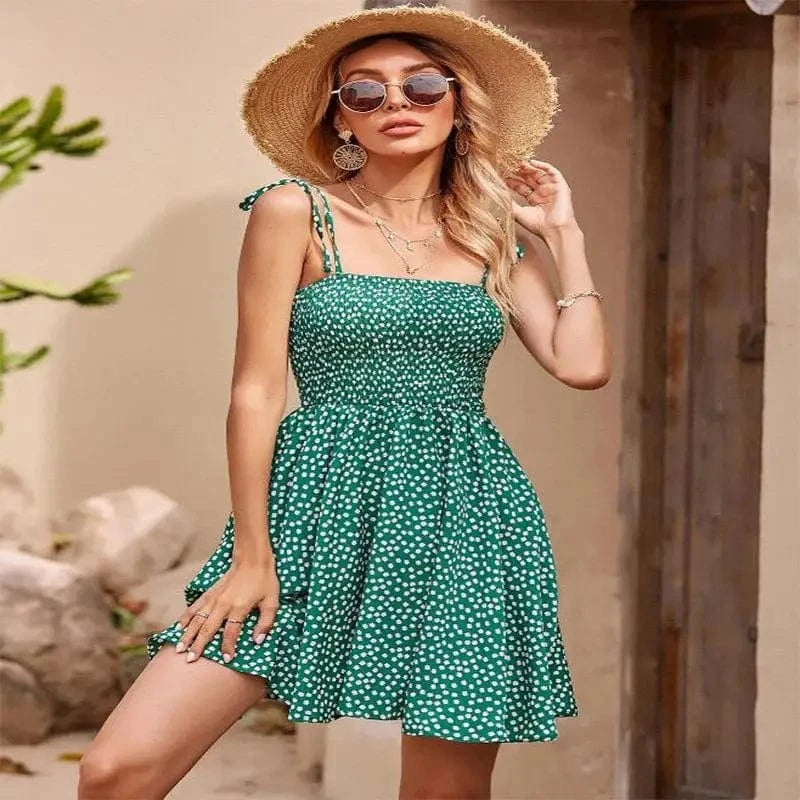 2024 New Arrival  Ladies Casual Beach Women Clothing Sleeveless Sling Suspender White Summer Dress Bohemian dress