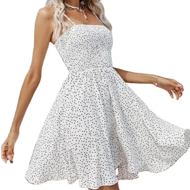 2024 New Arrival  Ladies Casual Beach Women Clothing Sleeveless Sling Suspender White Summer Dress Bohemian dress