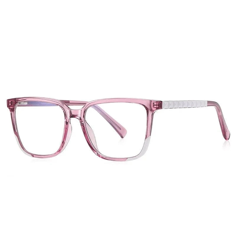 2024 New Arrival Luxury Women Spectacle Square Frame Eye glasses Frame Anti Blue Light Women Optical  For Unisex