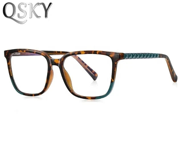 2024 New Arrival Luxury Women Spectacle Square Frame Eye glasses Frame Anti Blue Light Women Optical  For Unisex