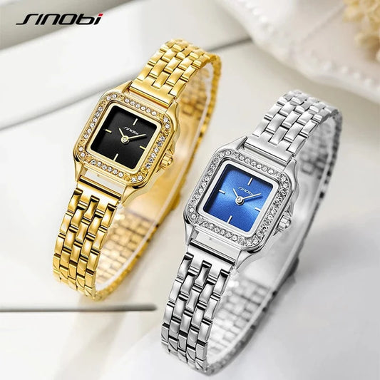 2024 New Arrival Sinobi hot sale ladies fashion watch square shaped women ladies Women Alloy Fashion Watch