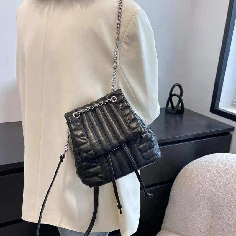 2024 New Arrivals High Quality PU Leather Quilted Chain Female Ladies Famous Brand Luxury Handbags Back Packs Women's Tote Bags