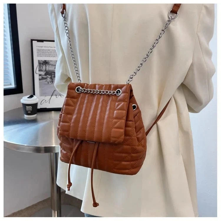 2024 New Arrivals High Quality PU Leather Quilted Chain Female Ladies Famous Brand Luxury Handbags Back Packs Women's Tote Bags