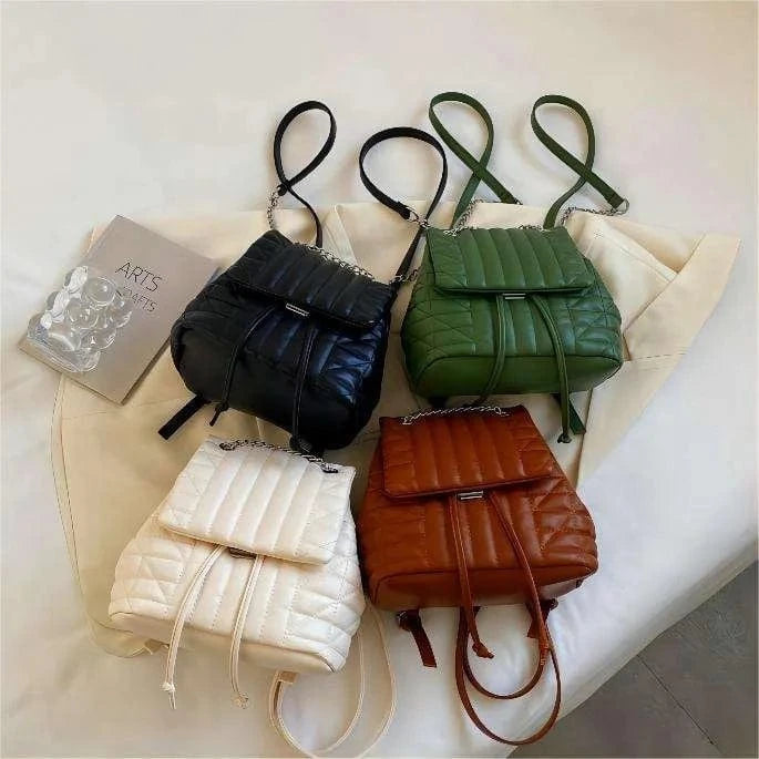 2024 New Arrivals High Quality PU Leather Quilted Chain Female Ladies Famous Brand Luxury Handbags Back Packs Women's Tote Bags