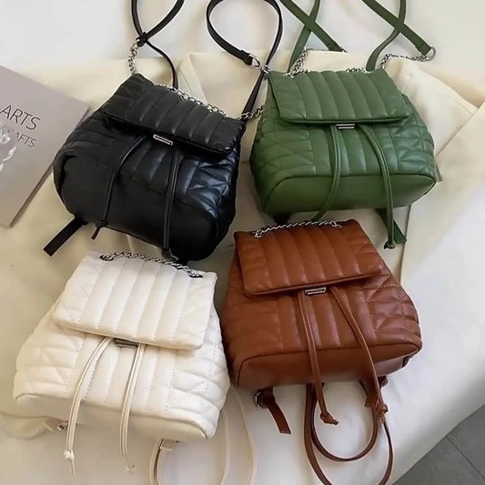 2024 New Arrivals High Quality PU Leather Quilted Chain Female Ladies Famous Brand Luxury Handbags Back Packs Women's Tote Bags