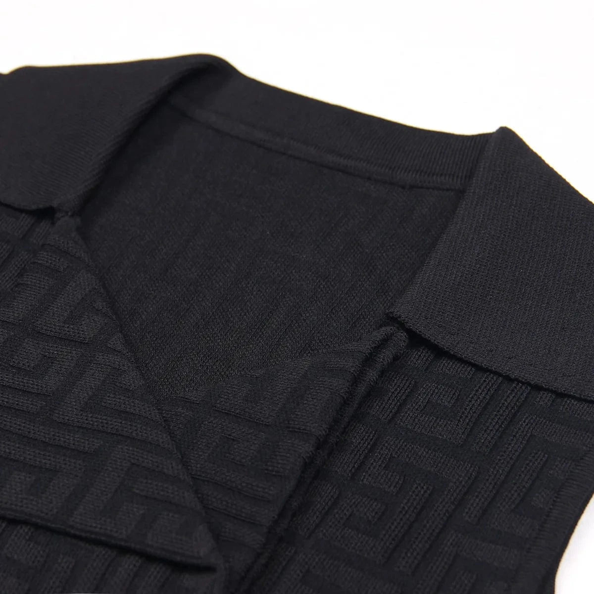 2024 new arrivals spring summer collection women suit collar slim fit knitted sweater dresses