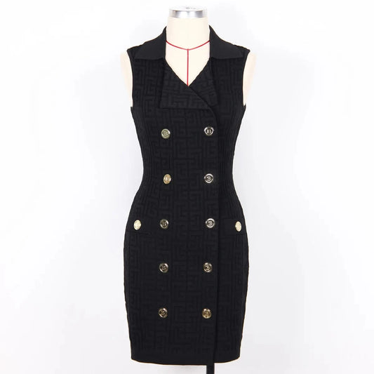 2024 new arrivals spring summer collection women suit collar slim fit knitted sweater dresses