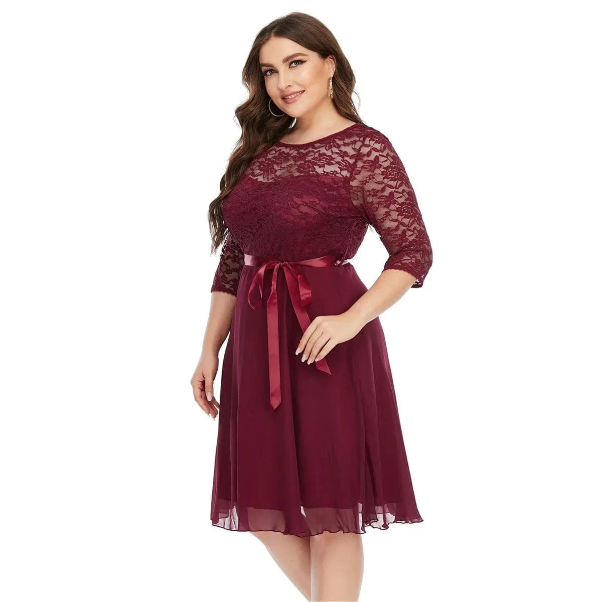 2024 New Arrivals women's lace chiffon patchwork dress gown skirt