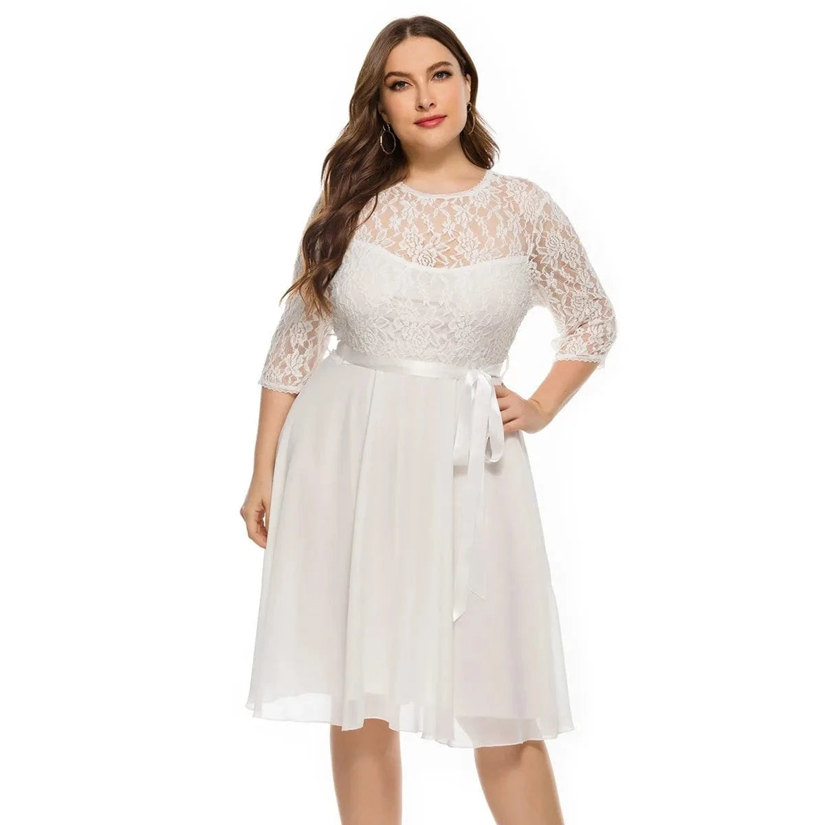 2024 New Arrivals women's lace chiffon patchwork dress gown skirt