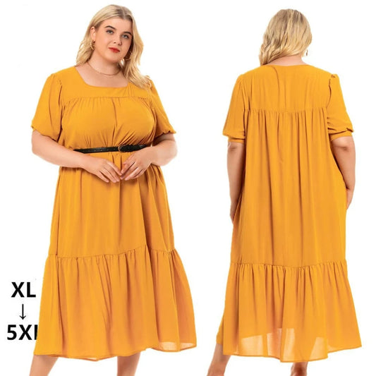 2024 New Arrivals women's  plus-size short-sleeved dress