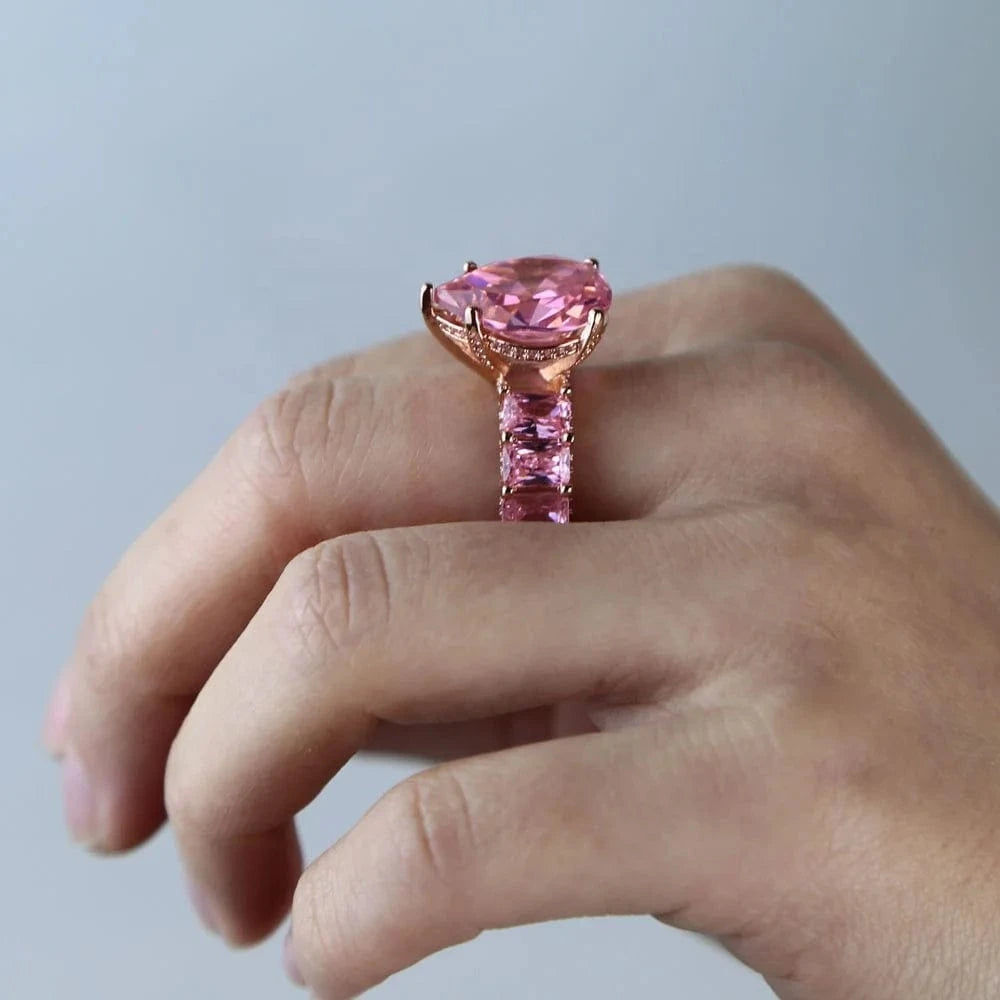 2024 new arrived sparking bling iced out women wedding engagement diamond ring