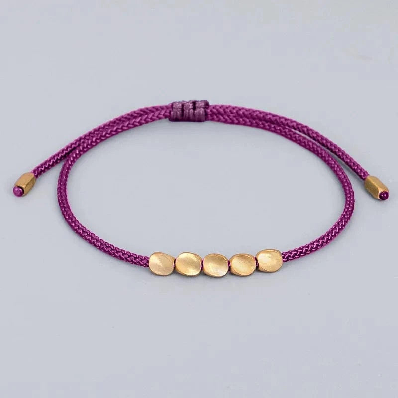 2024 New Creative Irregular Copper Bead Bracelet Multi Colored Hand Woven Bracelets Unisex Versatile Adjustable Jewelry