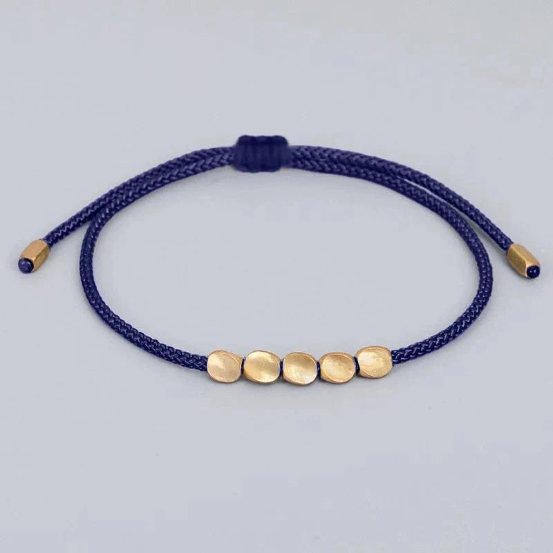 2024 New Creative Irregular Copper Bead Bracelet Multi Colored Hand Woven Bracelets Unisex Versatile Adjustable Jewelry