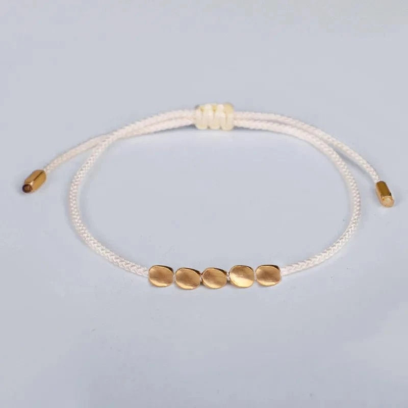 2024 New Creative Irregular Copper Bead Bracelet Multi Colored Hand Woven Bracelets Unisex Versatile Adjustable Jewelry