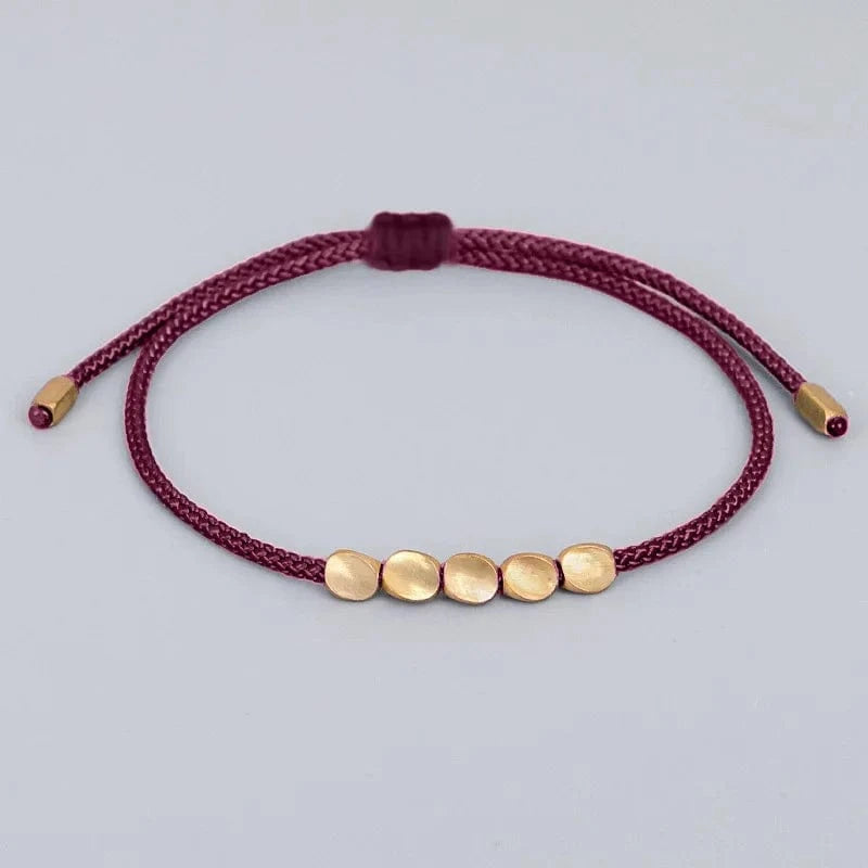 2024 New Creative Irregular Copper Bead Bracelet Multi Colored Hand Woven Bracelets Unisex Versatile Adjustable Jewelry