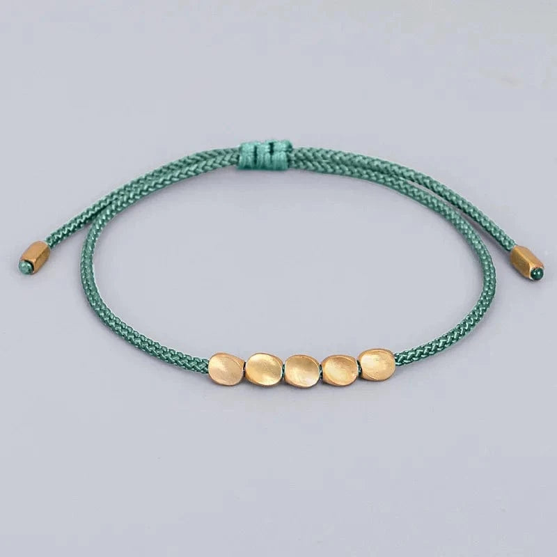 2024 New Creative Irregular Copper Bead Bracelet Multi Colored Hand Woven Bracelets Unisex Versatile Adjustable Jewelry