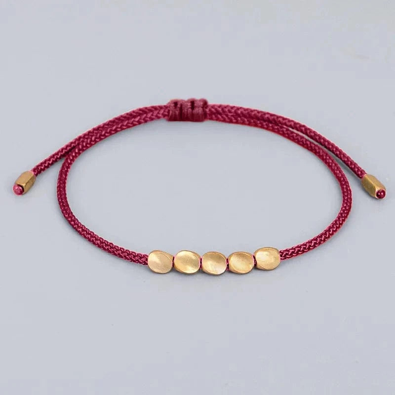 2024 New Creative Irregular Copper Bead Bracelet Multi Colored Hand Woven Bracelets Unisex Versatile Adjustable Jewelry