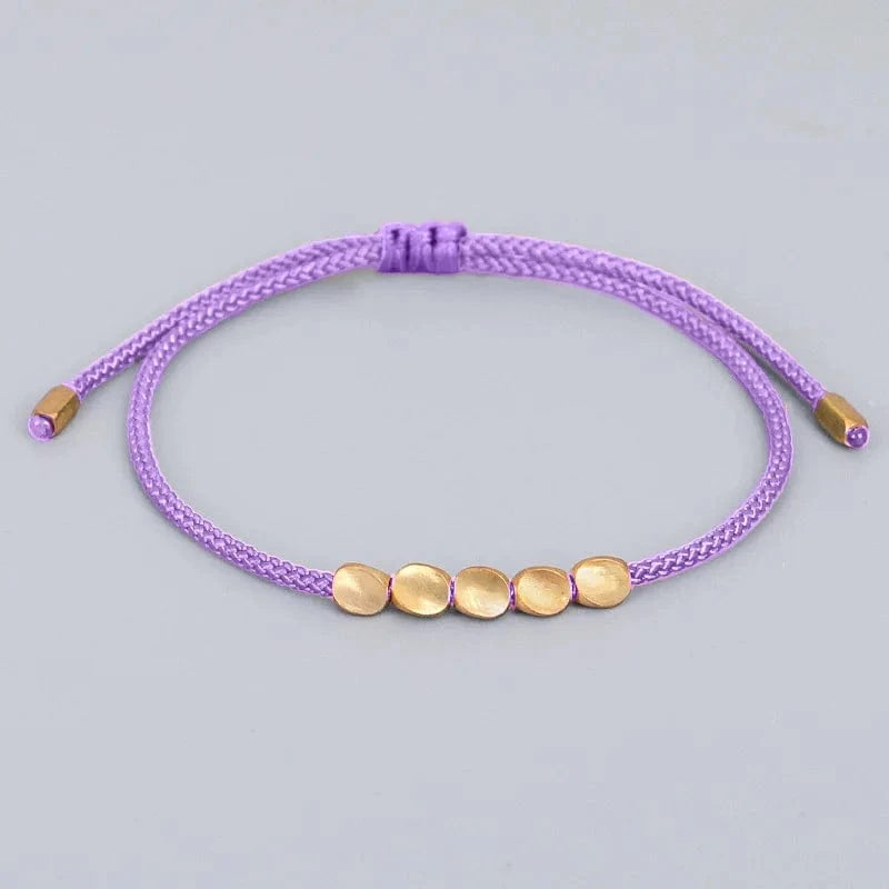 2024 New Creative Irregular Copper Bead Bracelet Multi Colored Hand Woven Bracelets Unisex Versatile Adjustable Jewelry