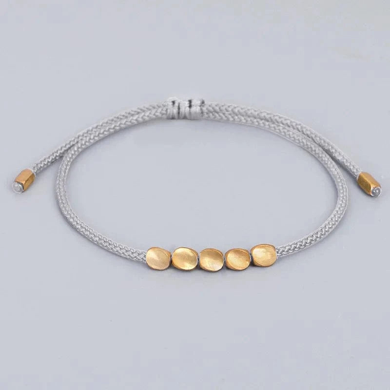 2024 New Creative Irregular Copper Bead Bracelet Multi Colored Hand Woven Bracelets Unisex Versatile Adjustable Jewelry