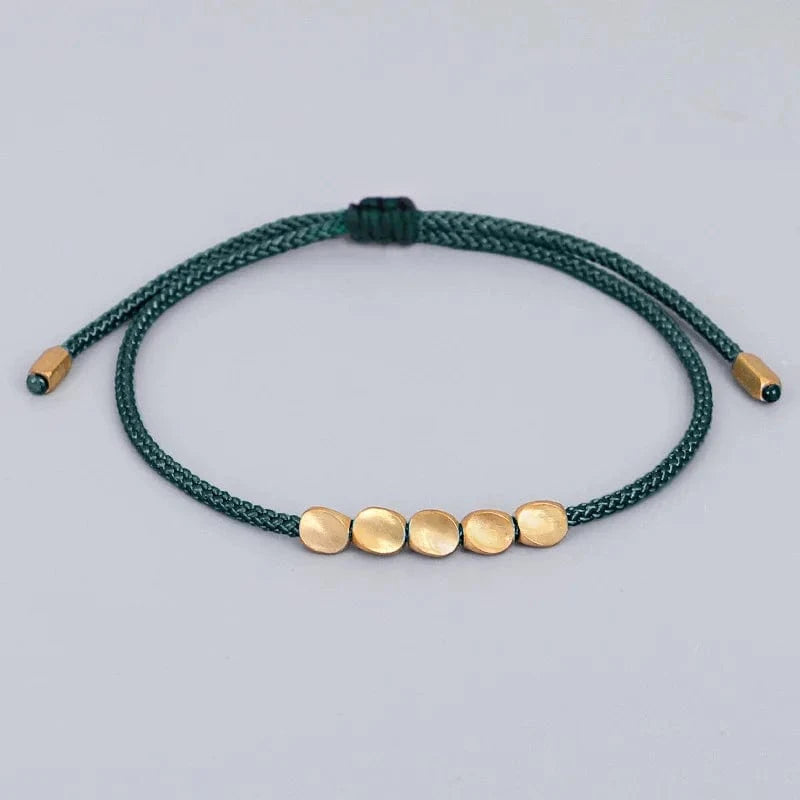 2024 New Creative Irregular Copper Bead Bracelet Multi Colored Hand Woven Bracelets Unisex Versatile Adjustable Jewelry