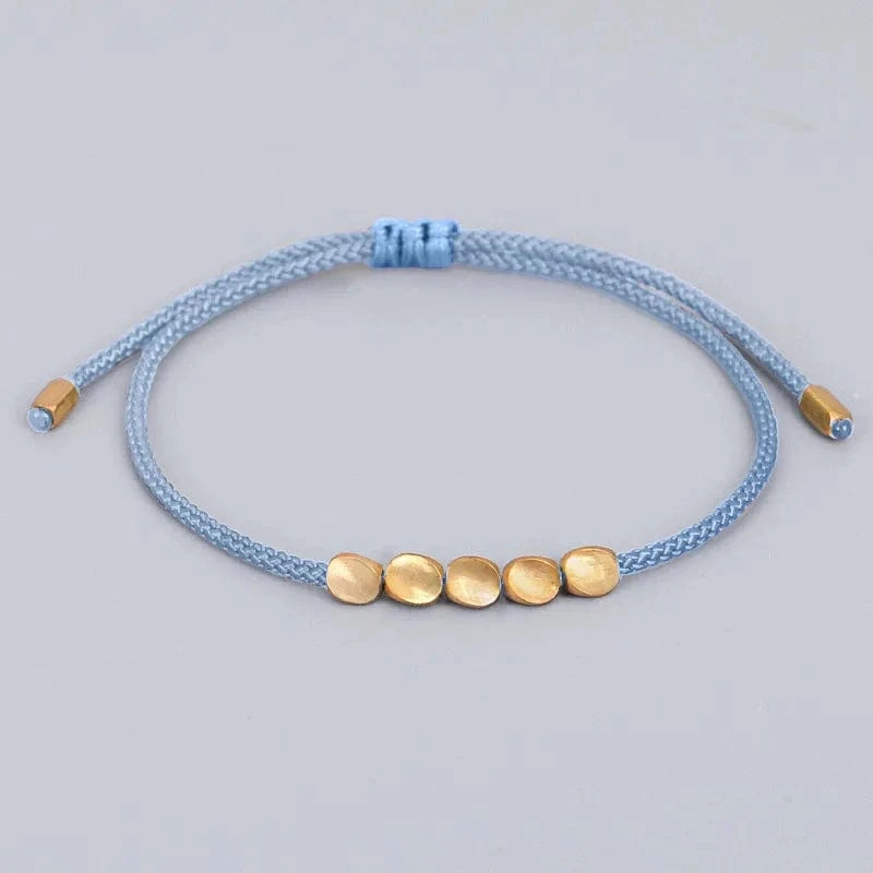 2024 New Creative Irregular Copper Bead Bracelet Multi Colored Hand Woven Bracelets Unisex Versatile Adjustable Jewelry