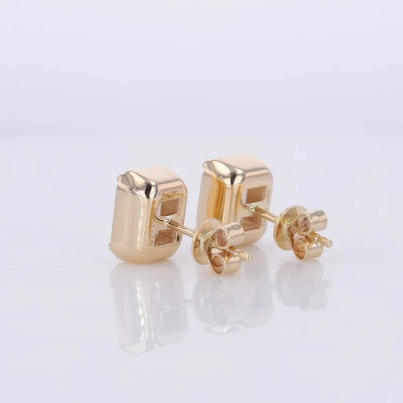 2024 new design Luxury ear rings women sterling silver 925 windmill cut emerald moissanite earrings