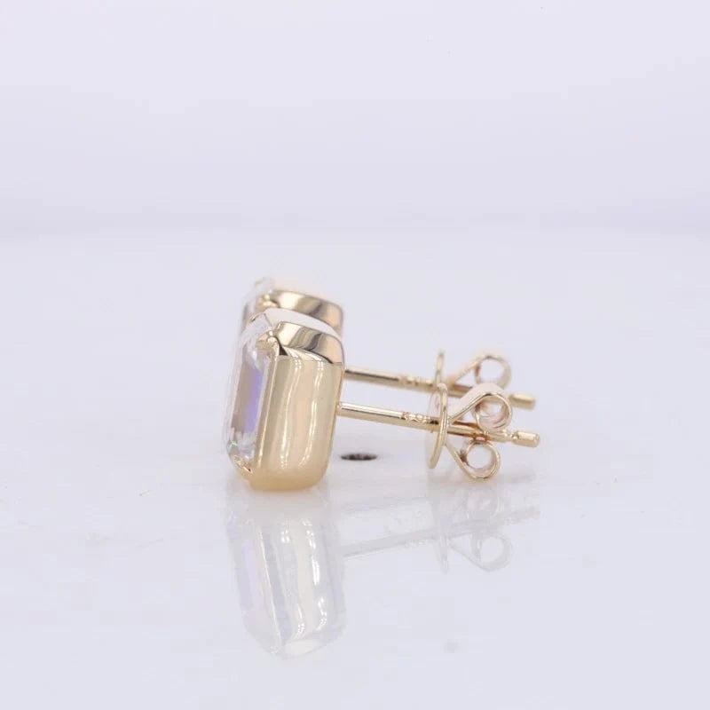 2024 new design Luxury ear rings women sterling silver 925 windmill cut emerald moissanite earrings