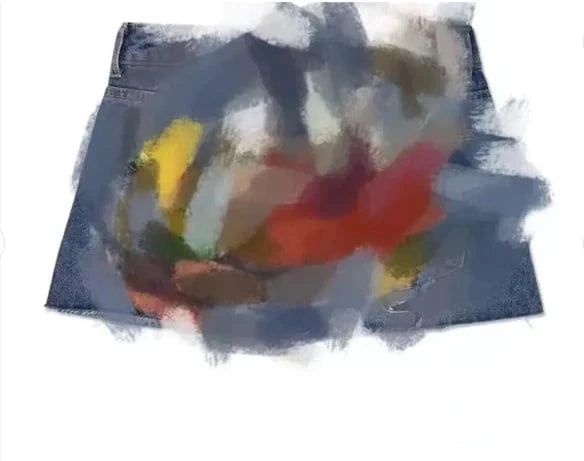 2024 New Design Retro Print Y2K Women Denim Mini Skirt Casual Streetwear A Line Jean Skirts