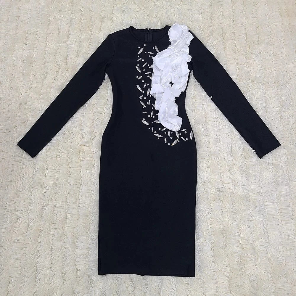 2024 New Design Sexy Dresses Birthday Party Women Long Sleeves Dresses