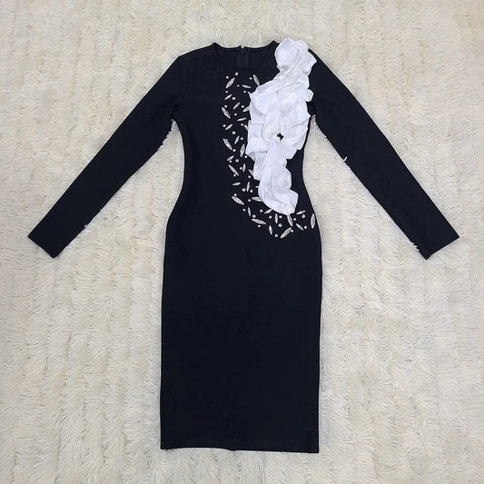 2024 New Design Sexy Dresses Birthday Party Women Long Sleeves Dresses