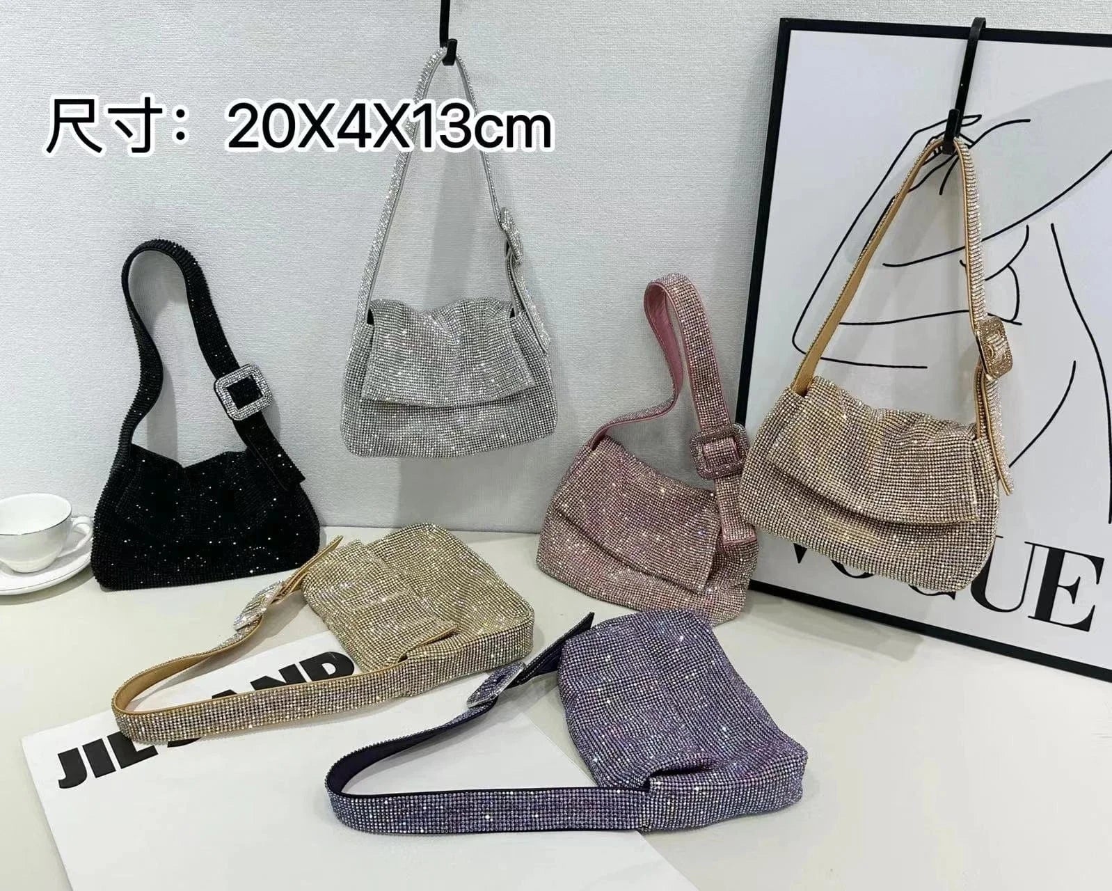 2024 New Elegant  rhinestone handbag purse bolsas evening bags luxury shoulder bag