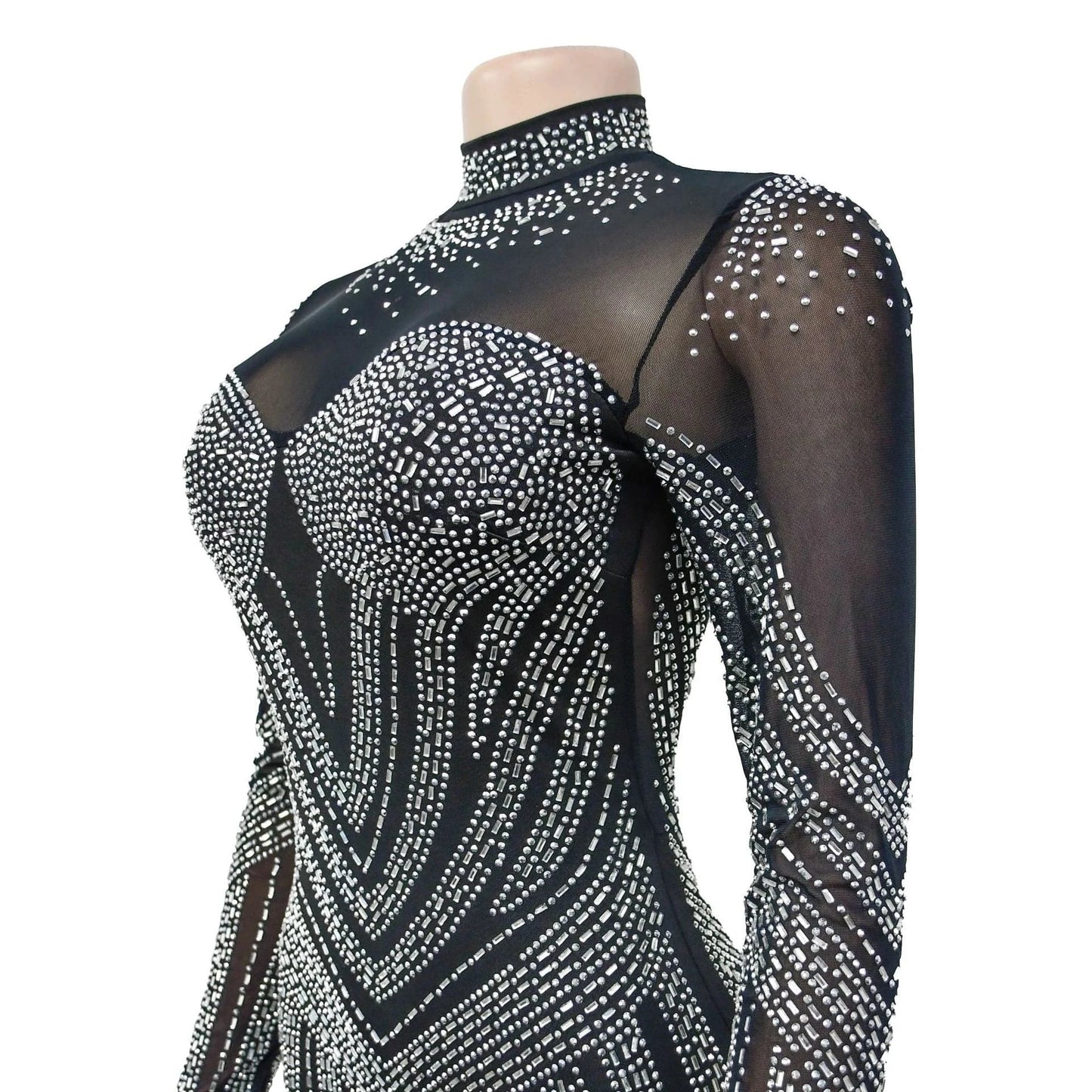 2024 NEW  Fashion Casual Dress Rhinestones Pearls Dress