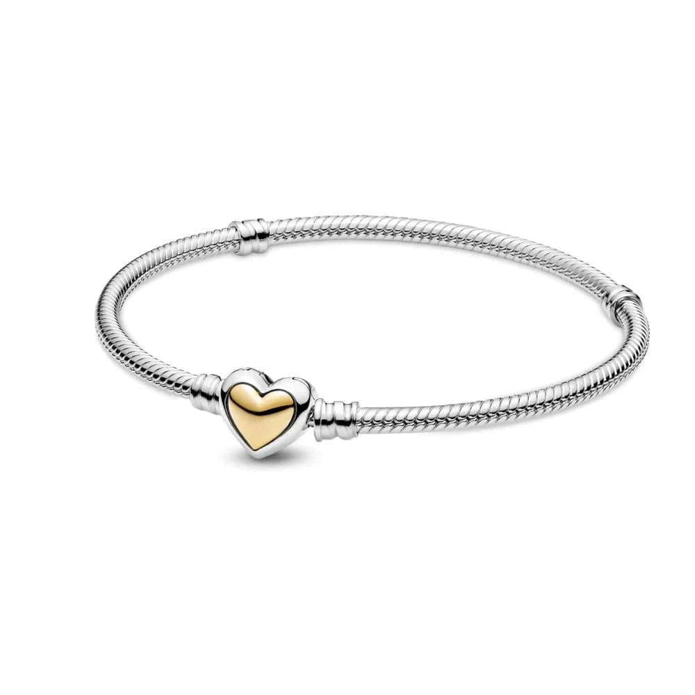 2024 new fashion chain festival mother Day series sparkling love rose D I Y  S 925 Sterling Silver Bracelet