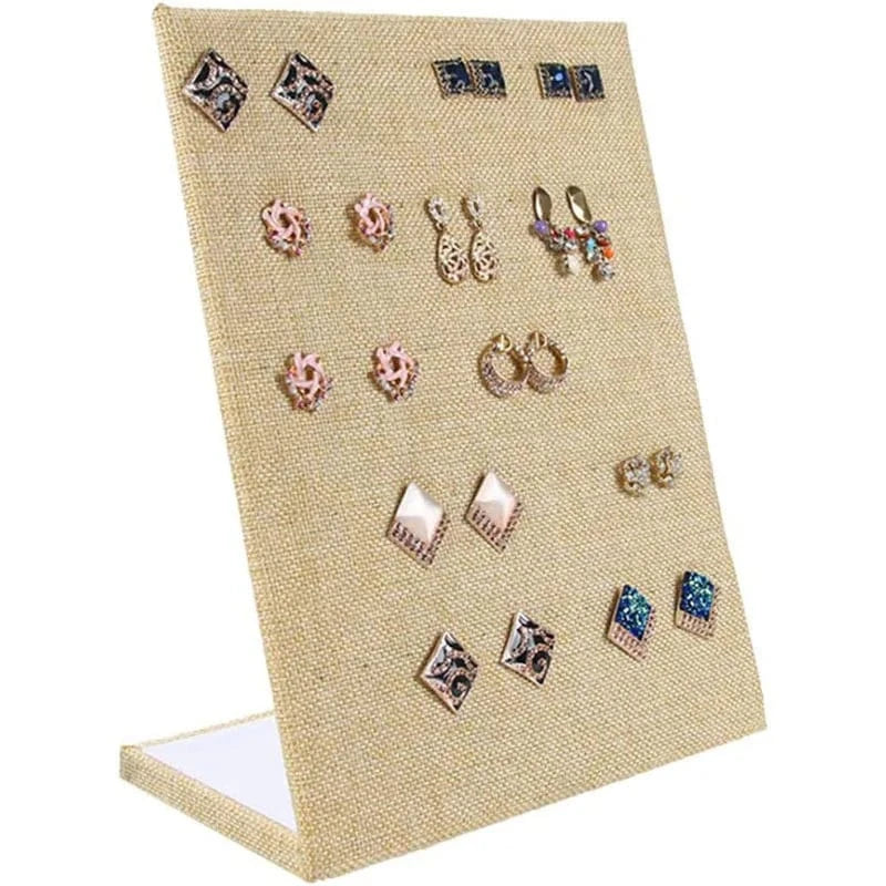 2024 New Fashionable Display Stand For Jewelry Women Earrings Display Rack L-Shaped Solid Velvet Storage Shelves Racks