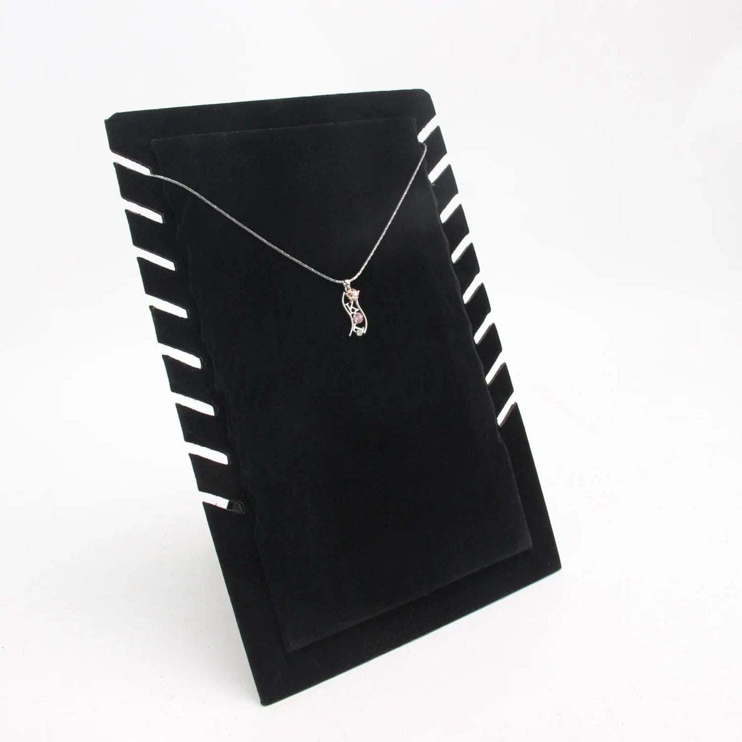 2024 New Fashionable Display Stand For Jewelry Women Earrings Display Rack L-Shaped Solid Velvet Storage Shelves Racks