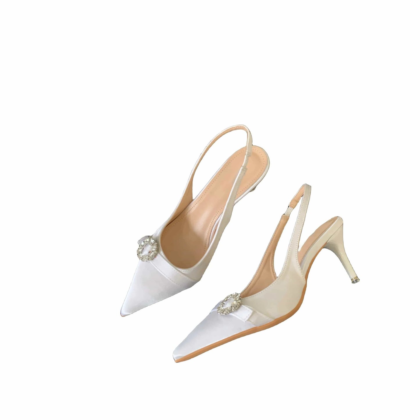 2024 New French pointed rear empty shoes women's spring and summer Baotou elegant women's shoes