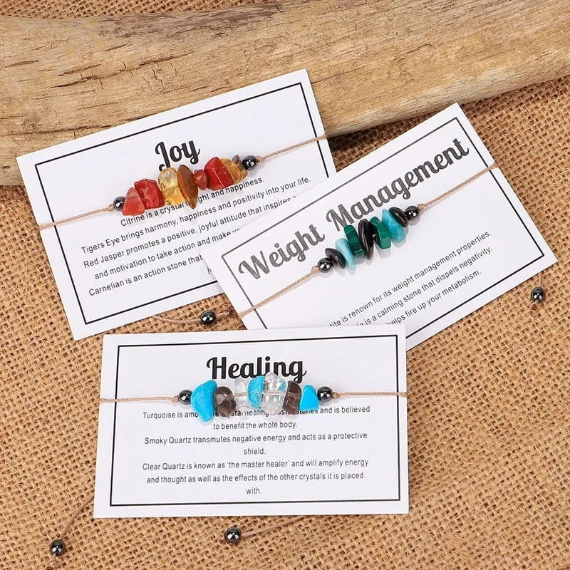 2024 New Irregular Amethyst Bead Bracelet Unisex Waxed Thread For Bracelets Creative Combination Adjustable Jewelry