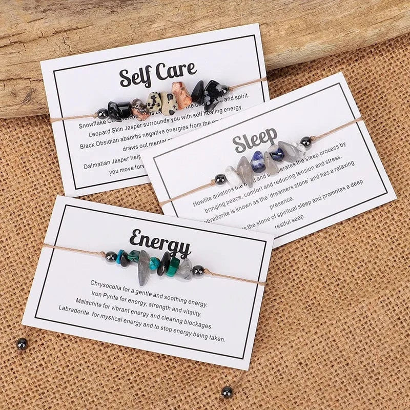 2024 New Irregular Amethyst Bead Bracelet Unisex Waxed Thread For Bracelets Creative Combination Adjustable Jewelry