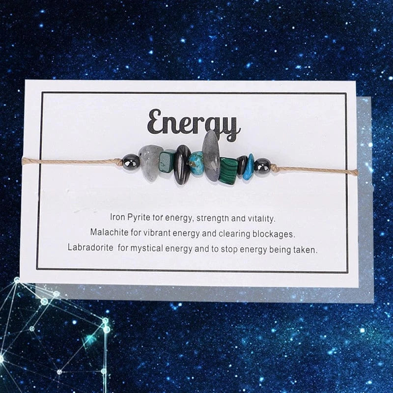 2024 New Irregular Amethyst Bead Bracelet Unisex Waxed Thread For Bracelets Creative Combination Adjustable Jewelry