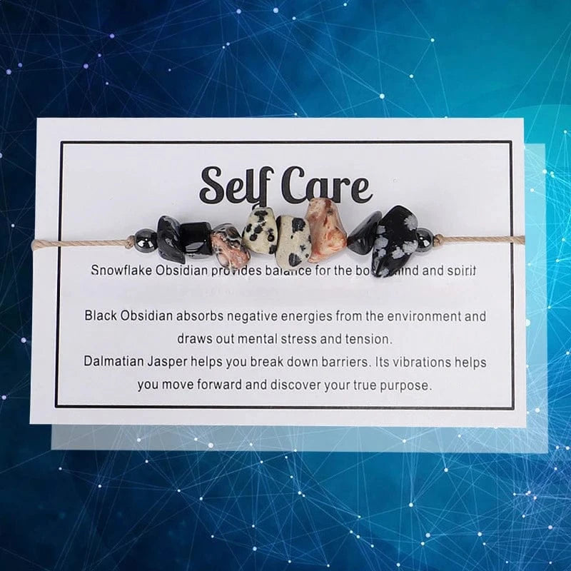 2024 New Irregular Amethyst Bead Bracelet Unisex Waxed Thread For Bracelets Creative Combination Adjustable Jewelry