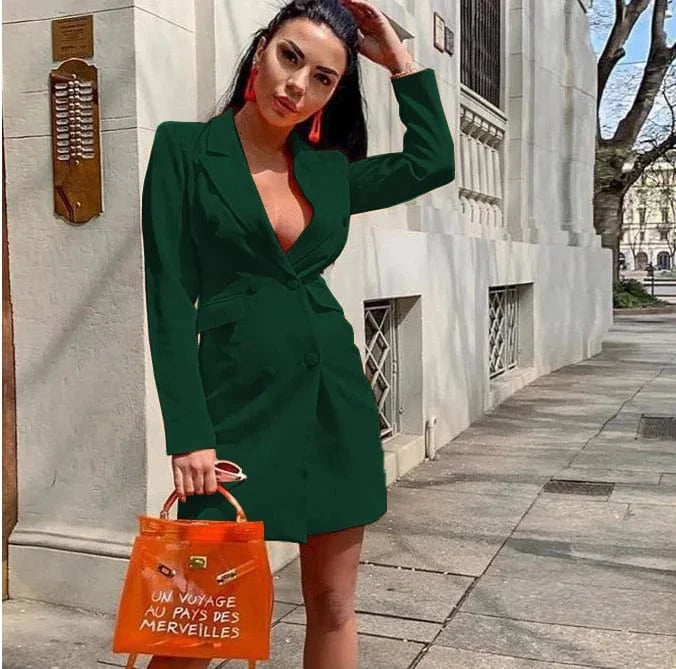 2024 New Ladies Autumn Solid Color Slim Double Breasted Long Sleeve Lapel Suit jacket women's Blazer Tops