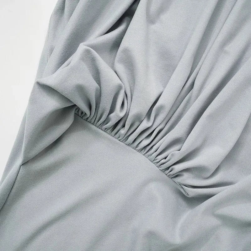 2024 New Spring Fashion Wrinkle Waist Casual Dress Solid Color Long Sleeve Dress Sexy Bodycon Mini Dresses