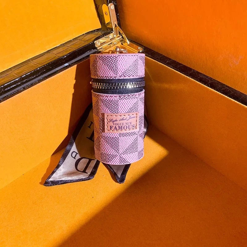 2024 New Style Luxury Hand-stitched  Leather Mini Wallet Bag  Car Key chain Gift Designer Coin Purse Bag Pendant Keychains