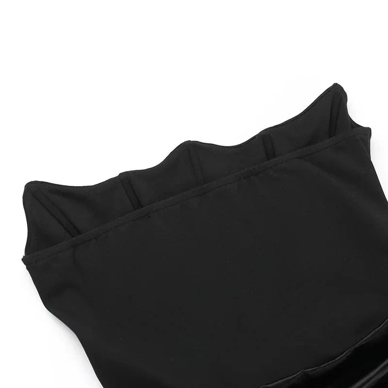 2024 New Summer Slim Fit Sleeveless Tube Dress Sexy Backless Strapless Dress Women Tight Waist Mini Dresses